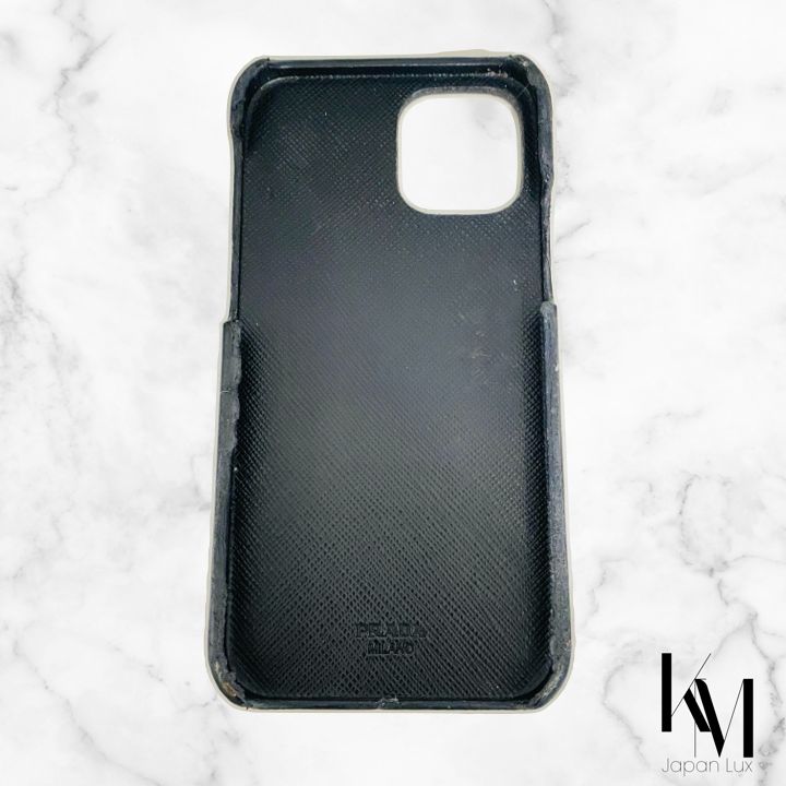 PRADA プラダ iPhoneケース 箱付き ブラック - メルカリ