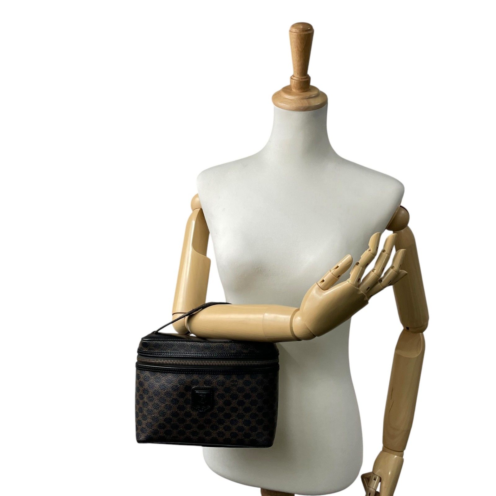 美品 セリーヌ CELINE ブラックマカダム 黒マカダム ハンドバッグ 