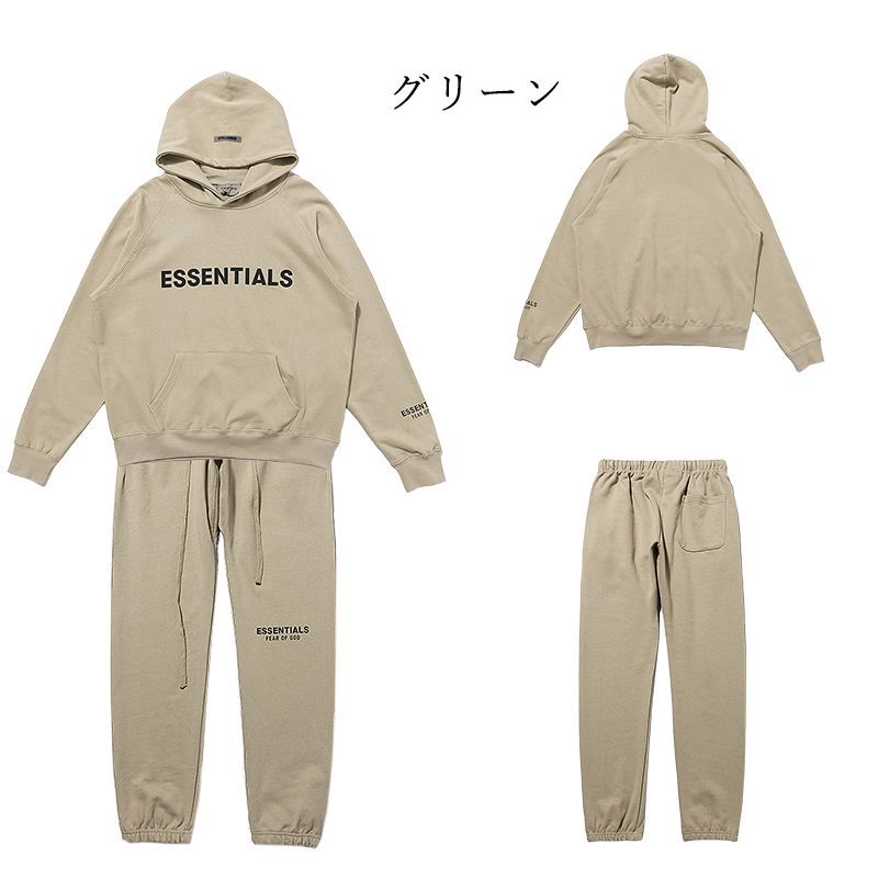 ESSENTIALS FOG エッセンシャルズ セットアップ パーカー ボトムス 2点セット 長ズボン スウェット 起毛なし トレーナー トップス  メンズ スウエット ジャージ シンプル 男女兼用 レディース 春秋 カジュアル S-XL - メルカリ