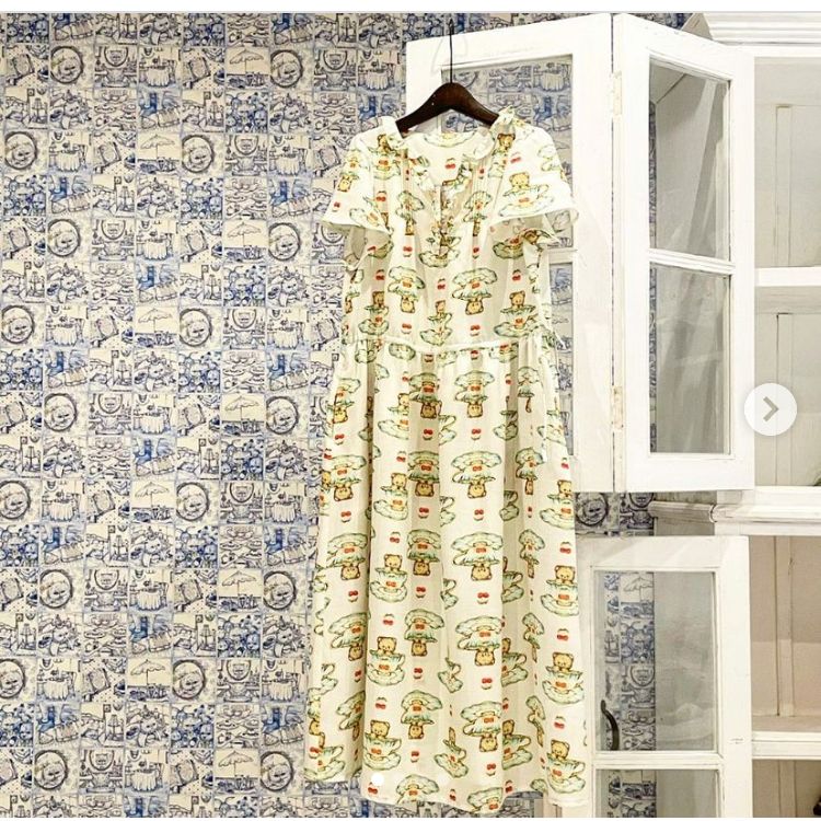 新品】yukiemon ユキエモン ワンピース／ティーカップベア／ミルク 3L  