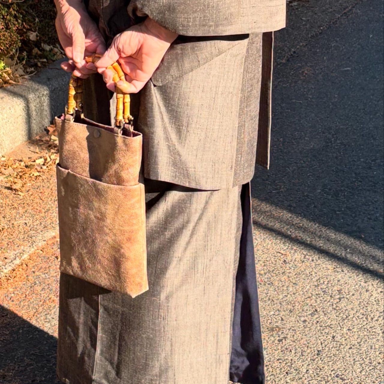 茶系 合切袋