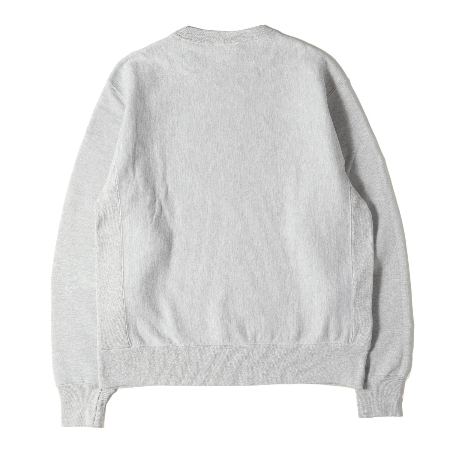 【美品】チャンピオン　スウェット　長袖　プリント　無地　グレー　3L　リバース ブランド古着】CHAMPION / チャンピオン 90s USA製 REVERSE