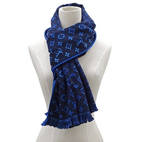 Louis Vuitton マフラー ネイビー グレー 楽天市場】LOUIS VUITTON ルイヴィトンメンズマフラー モノグラム