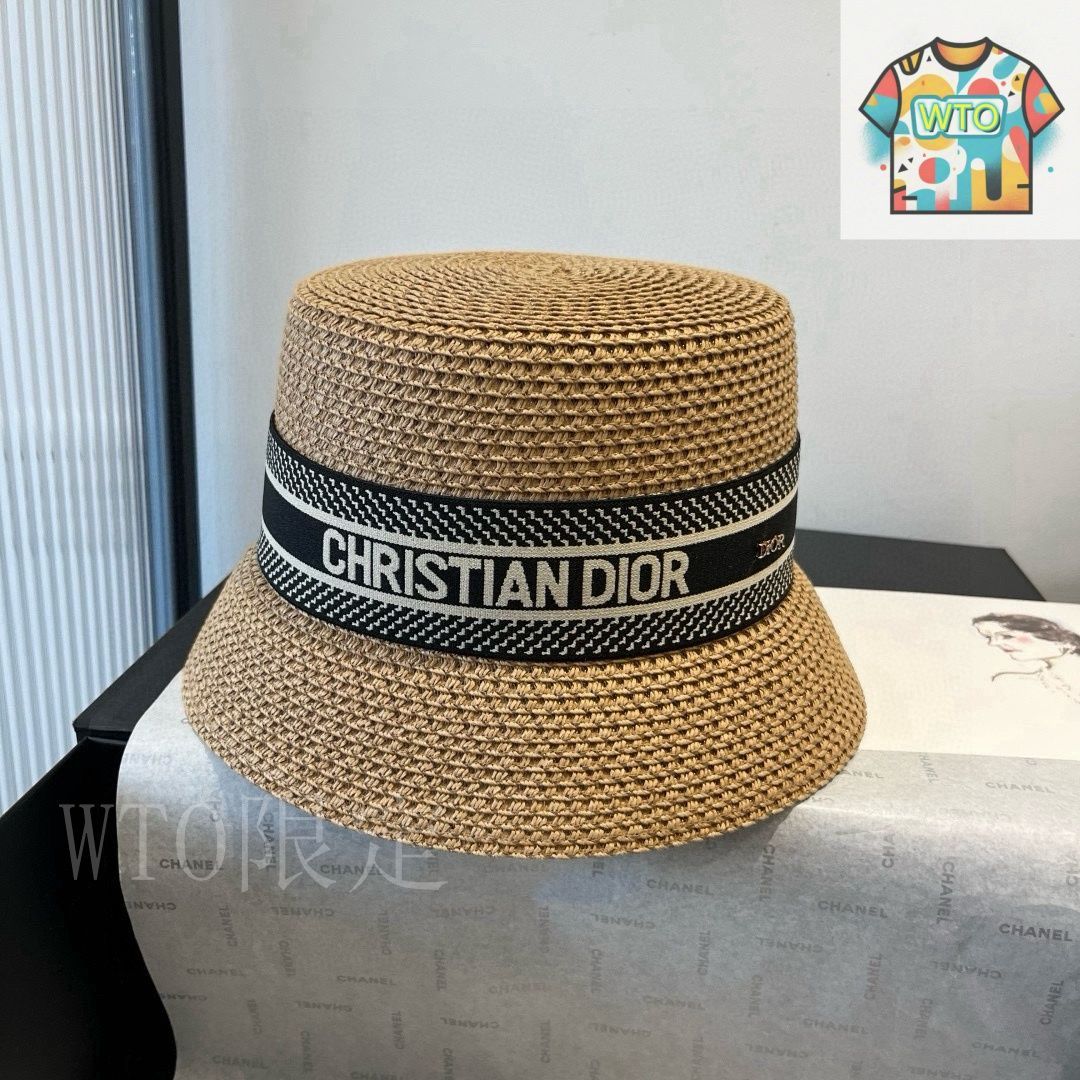今日特価】Dior New ストロー フィッシャーマンハット-3 - メルカリ