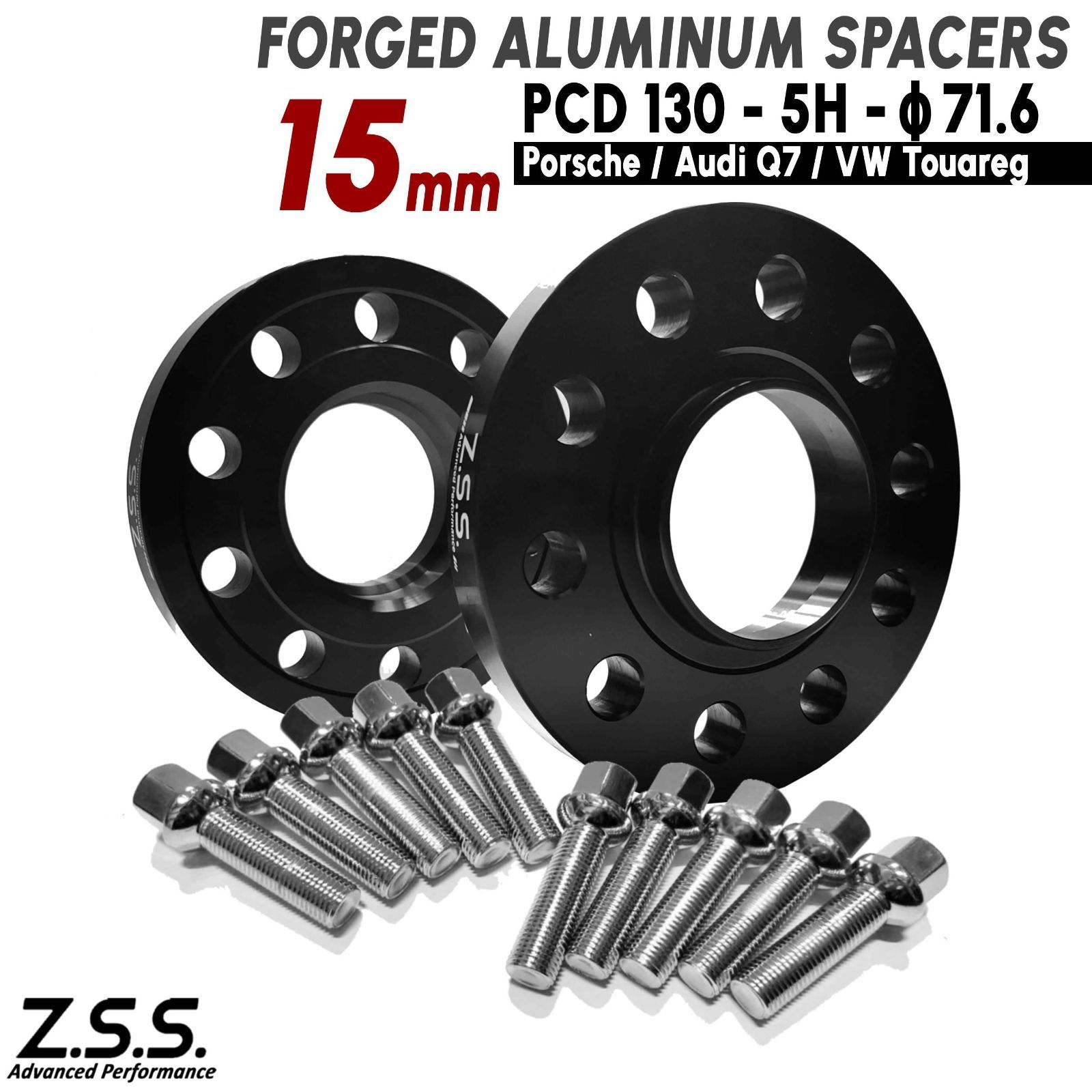 Z.S.S. AP Porsche ポルシェ 911 992 991 997 カレラGTS カブリオレ 厚み15ｍｍ PCD130 5穴 5x130 71.6φ R14ボルト付き スペーサー