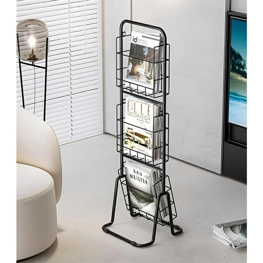 雑誌ラック 床置きパンフレットディスプレイスタンド