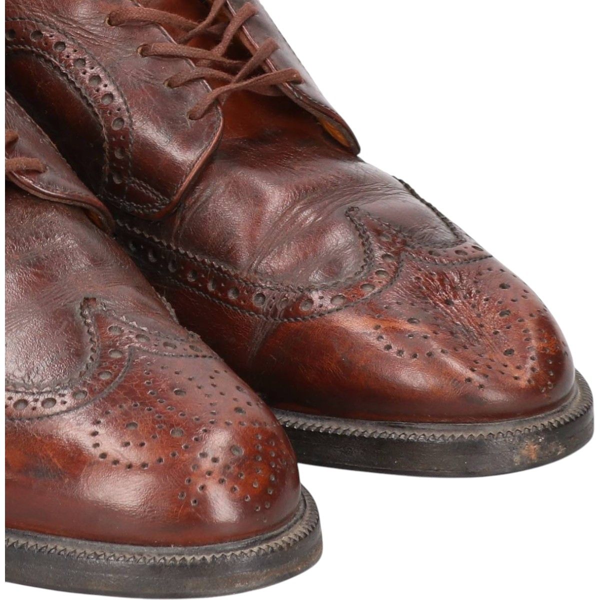 古着 バリー Bally フルブローグ ウイングチップシューズ 7 E メンズ25.0 cm相当 saa 014304