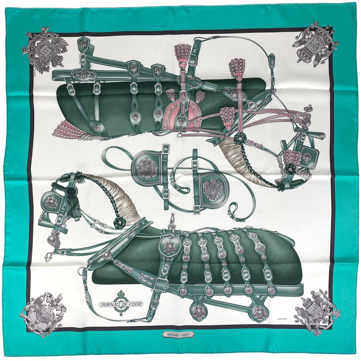 エルメス HERMES カレ 90 HARNAIS DE COUR 宮廷の馬具 スカーフ シルク