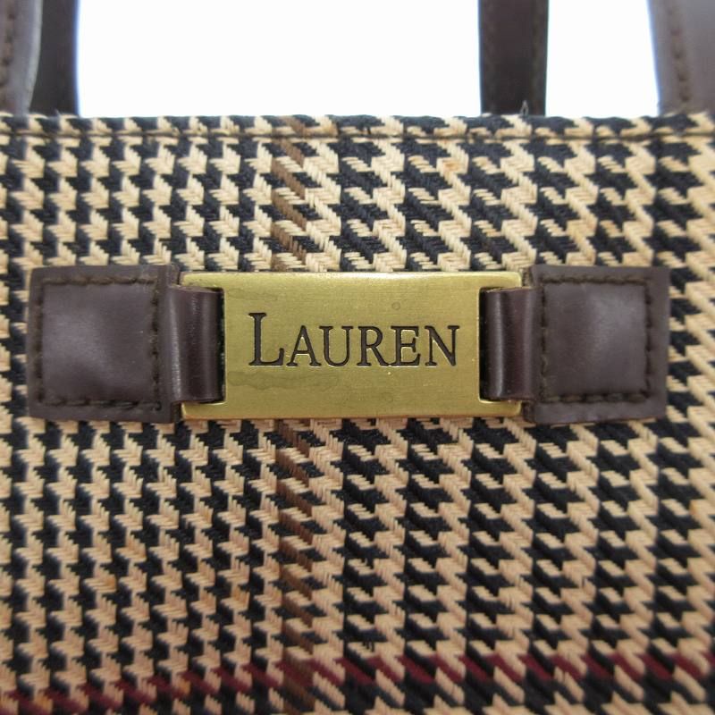 極美品✨　RALPH LAUREN トートバッグ チェック柄　千鳥 Polo Ralph Lauren ポロラルフローレン ボストンバッグ 千鳥柄
