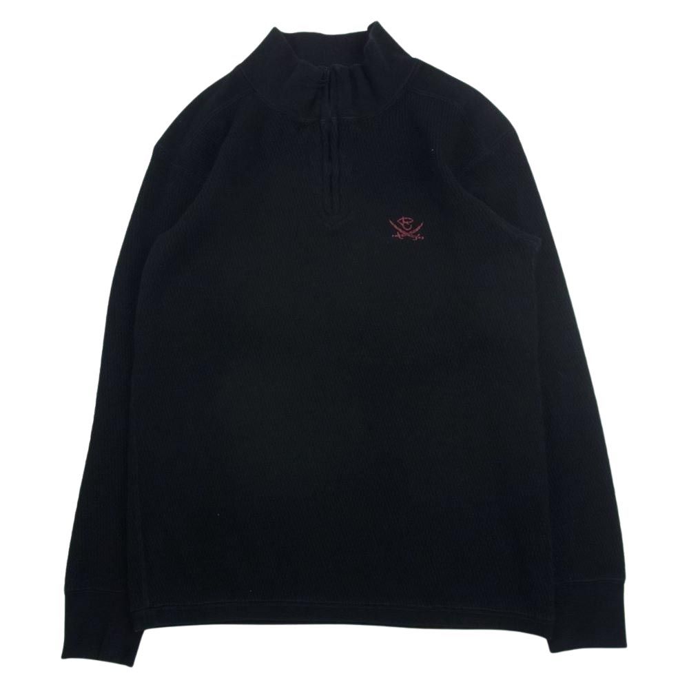 R.J.B アールジェイビー ハーフジップ サーマル カットソー ブラック系 40【中古】