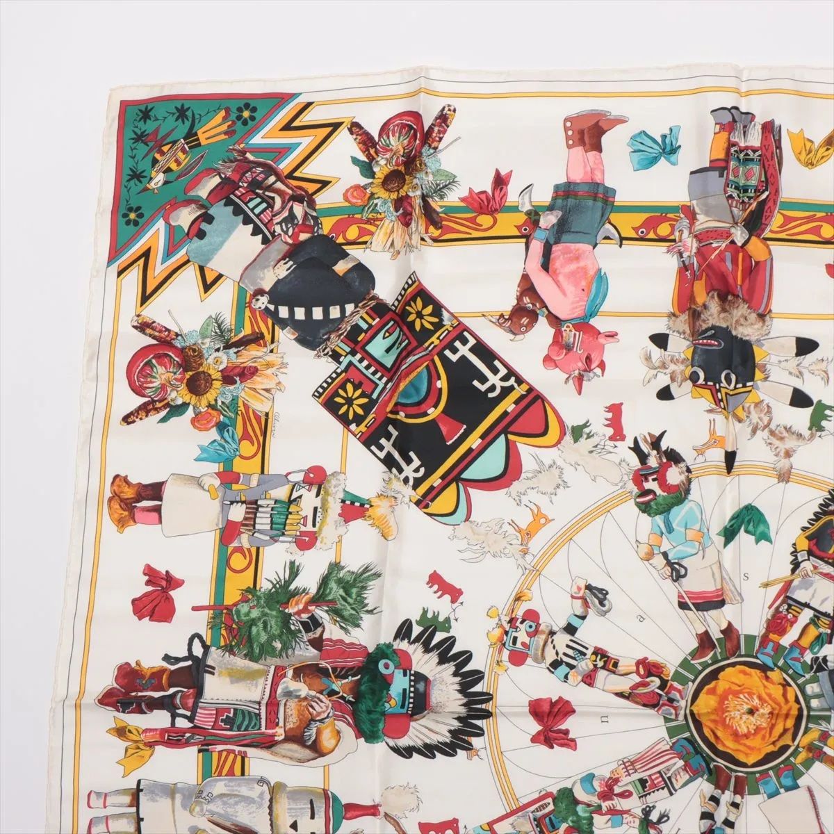 イイネいらない！超美品HERMES カレ90 ダブルフェイス 12頭のレオパード