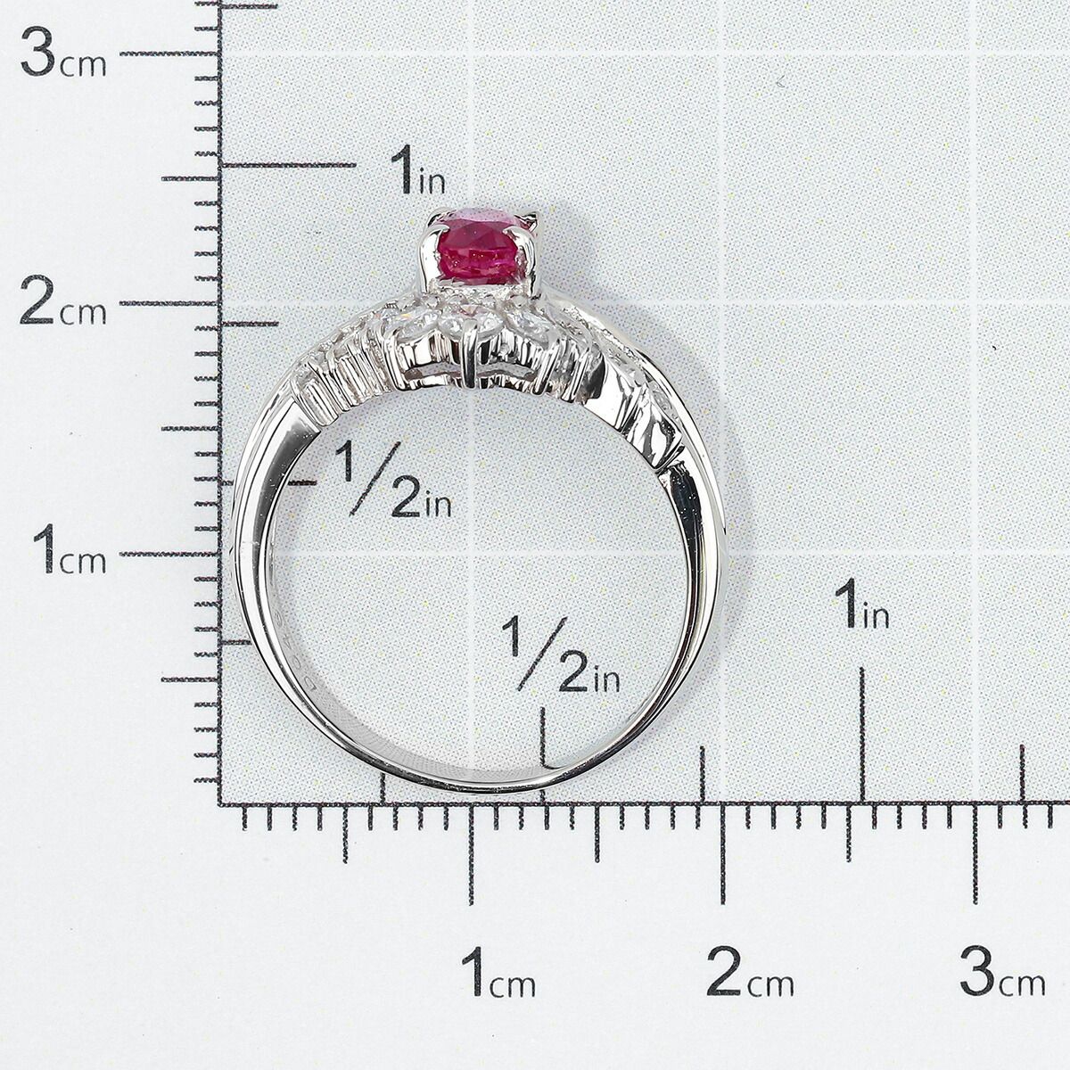 美品ルビー0.51ct★pt900　ダイヤモンド0.08ctリング売切 ルビー 0.85ct ダイヤモンド 0.46ct プラチナ Pt900 リング 指輪