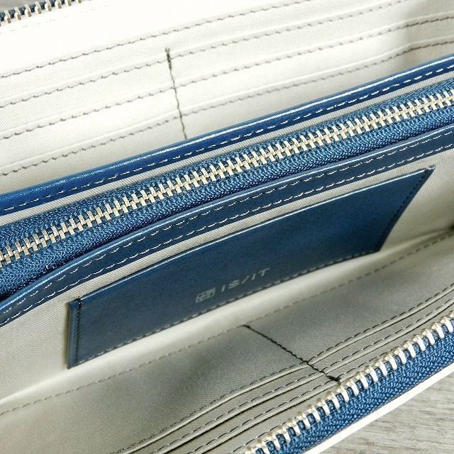 新品 即決 定価15,400円 IS/IT イズイット 長財布 黒 ラウンドジップ 