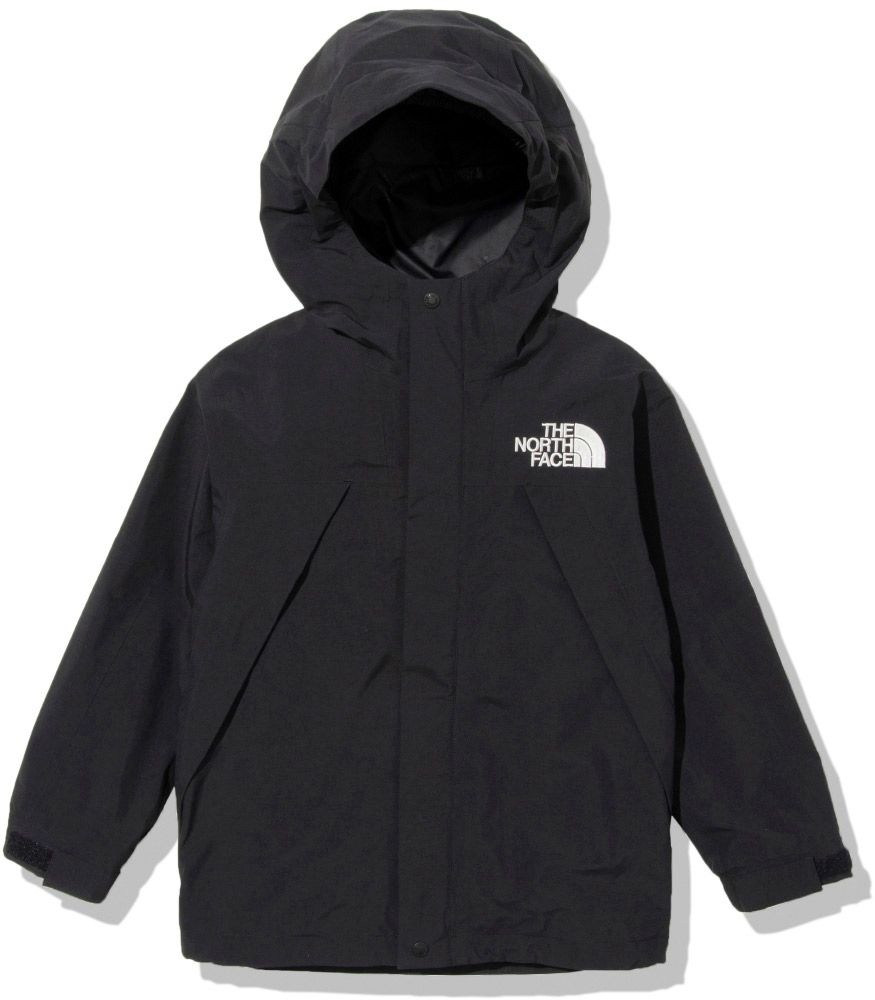 ザ ノース フェイス THE NORTH FACE アウトドア マウンテンジャケット キッズ Mountain Jacket 子供 ジャケット フード付き ロゴ刺繍 スノーカーフ付き NPJ62271 K ブラック