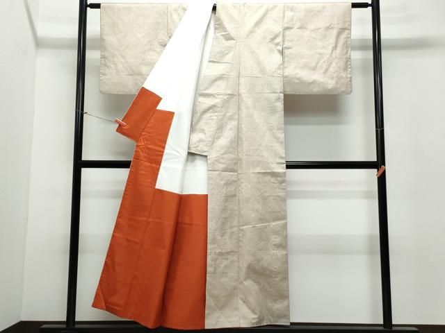 平和屋着物○本場大島紬 白大島 9マルキ 陶器文 正絹 逸品 CAAU9729vf