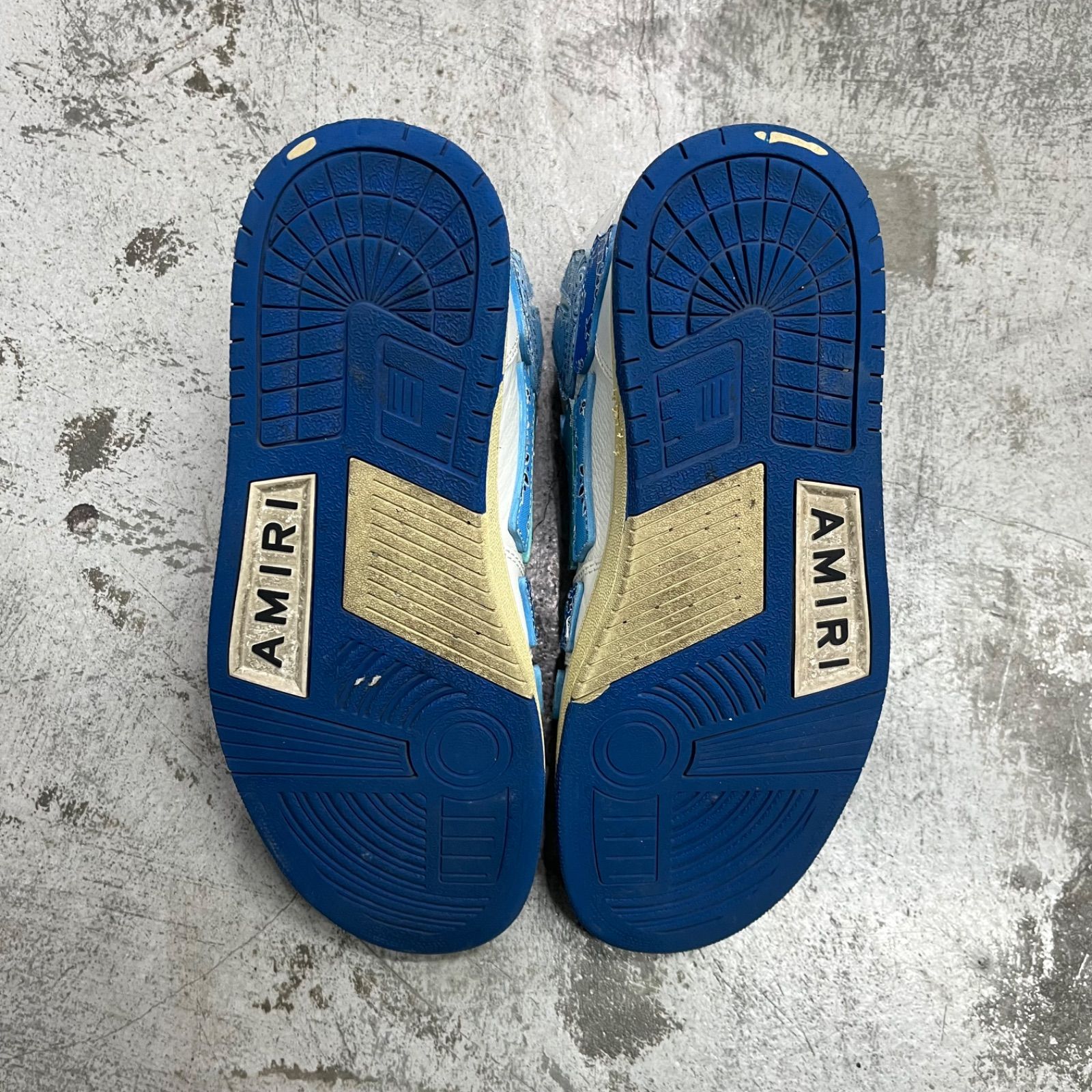 AMIRI Skel Top Hi Bandana White Blue スケルトップハイ
