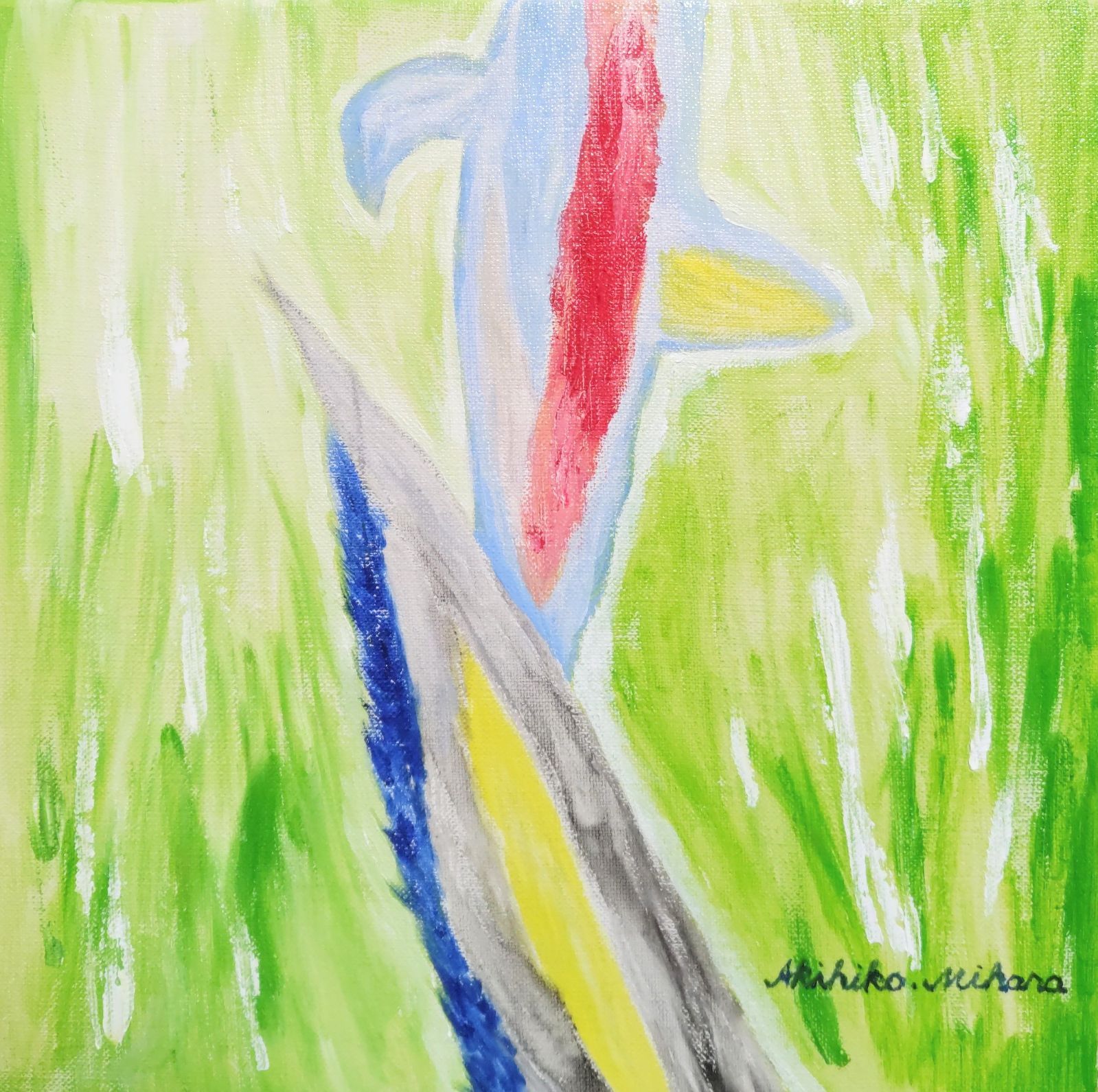 八代亜紀油彩画S3&ミニタオル 八代亜紀 真作油彩画S3&ミニハンド