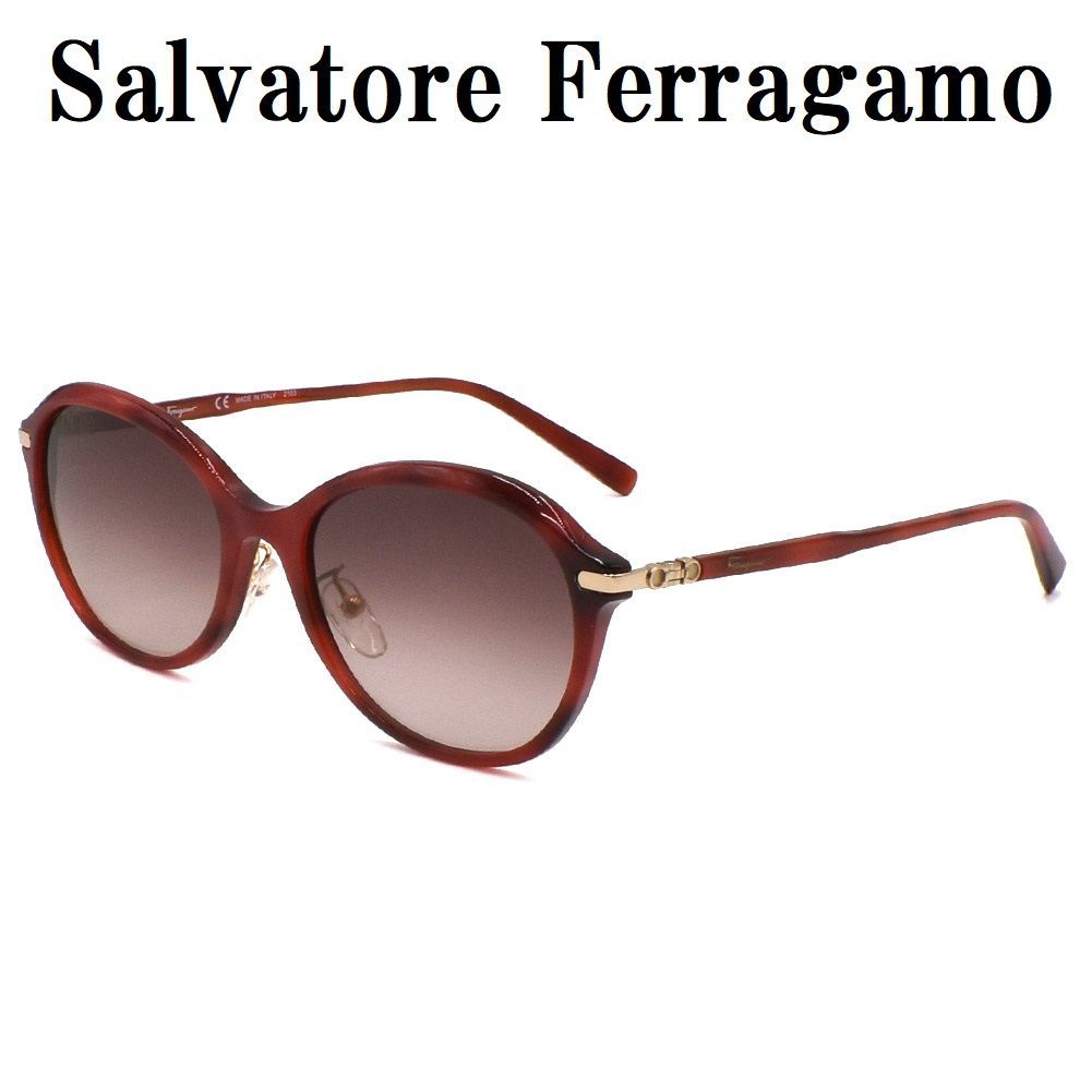 国内正規品 サルヴァトーレ フェラガモ Salvatore Ferragamo SF1002SA 609 サングラス アジアンフィット アイウェア  メガネ 眼鏡 パープルグレー レッド トートイズ