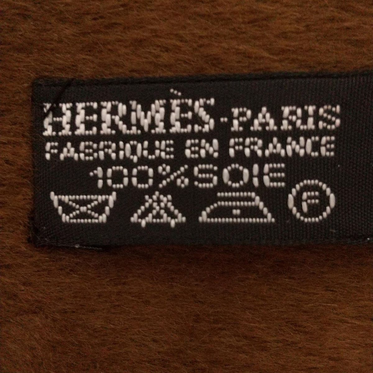 HERMES(エルメス) マフラー美品 - ダークグレー×ダークブラウン