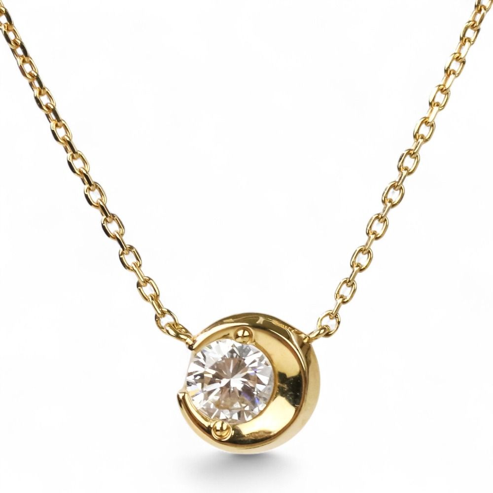 美品 Star Jewelry スタージュエリー K18 ムーンセッティング 1P