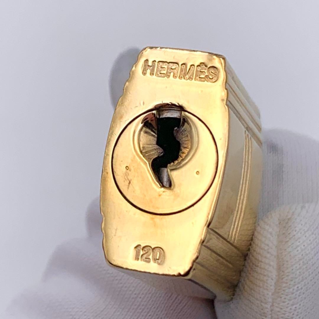 HERMES エルメス カデナ 24Kメッキ No.120 120番 鍵付き