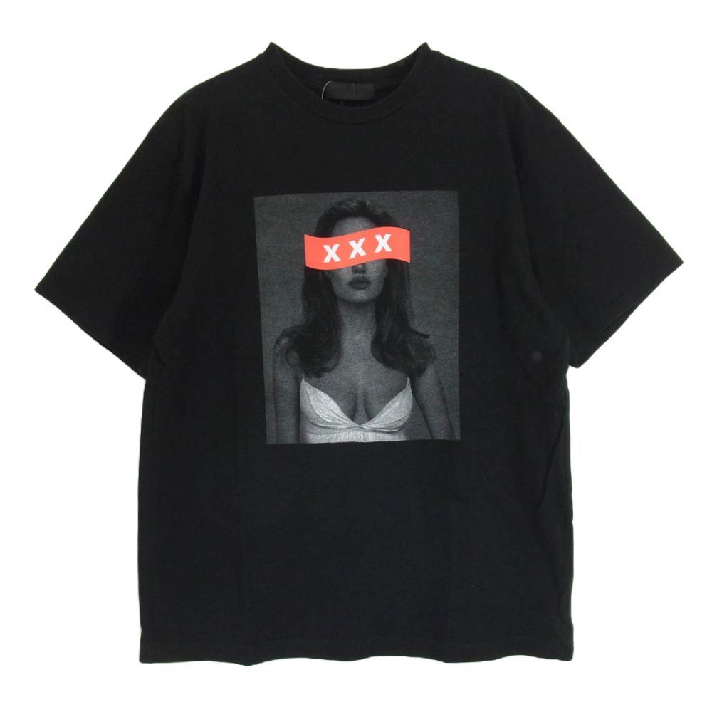 GOD SELECTION XXX ゴッドセレクション フォト プリント カットソー Tシャツ 半袖 ブラック系 L【中古】