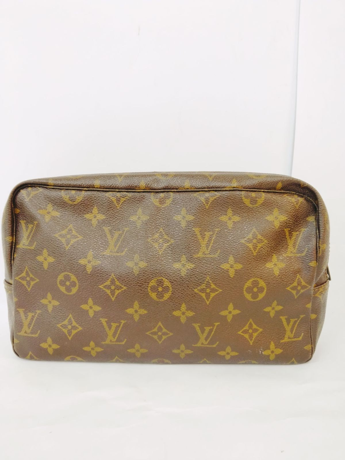 LOUIS VUITTON トゥルーストワレット ポーチ モノグラム 833 ベタ無し ルイヴィトン ビンテージ 四角 LV
