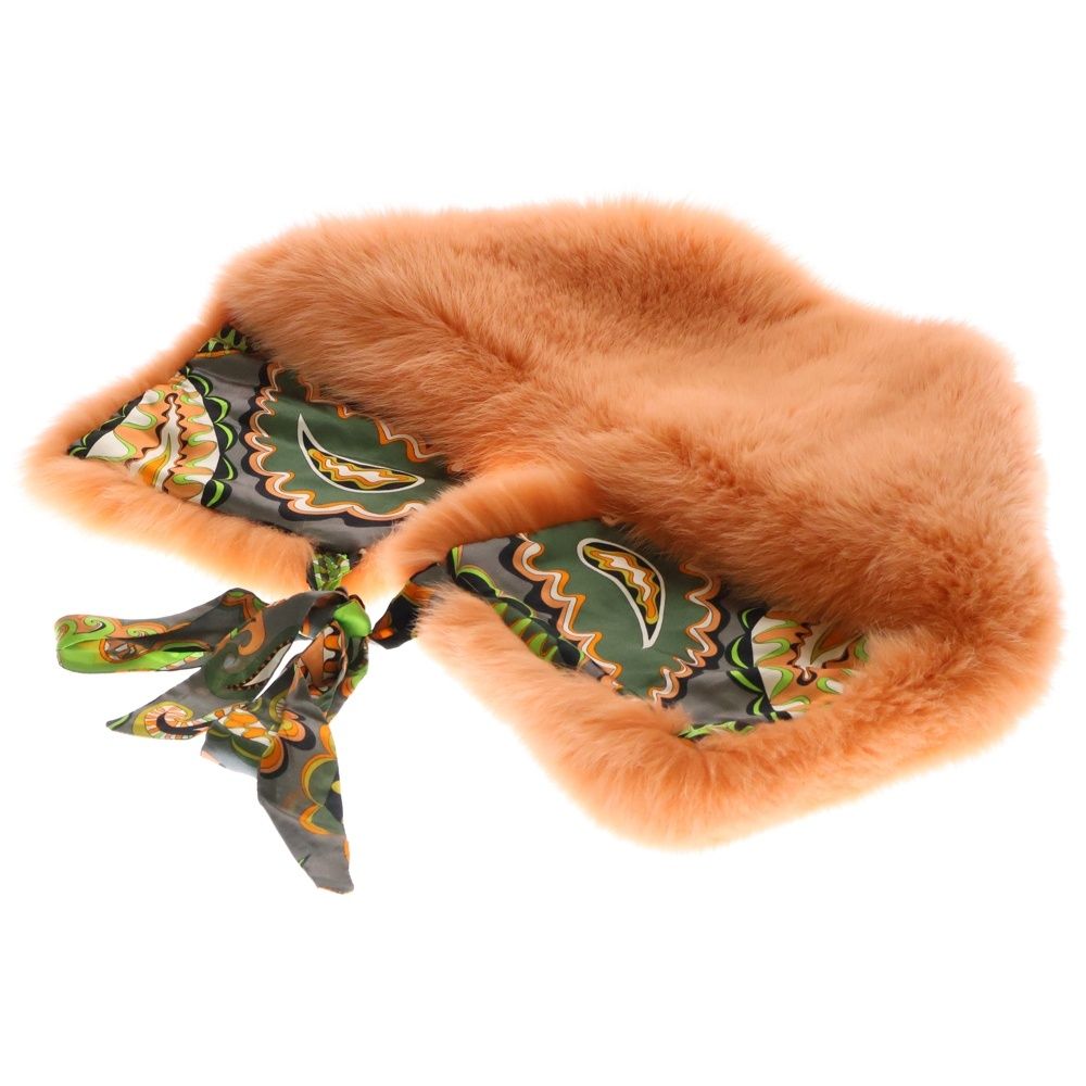 EMILIO PUCCI (エミリオプッチ) 裏地ペイズリー スカーフ ファー  