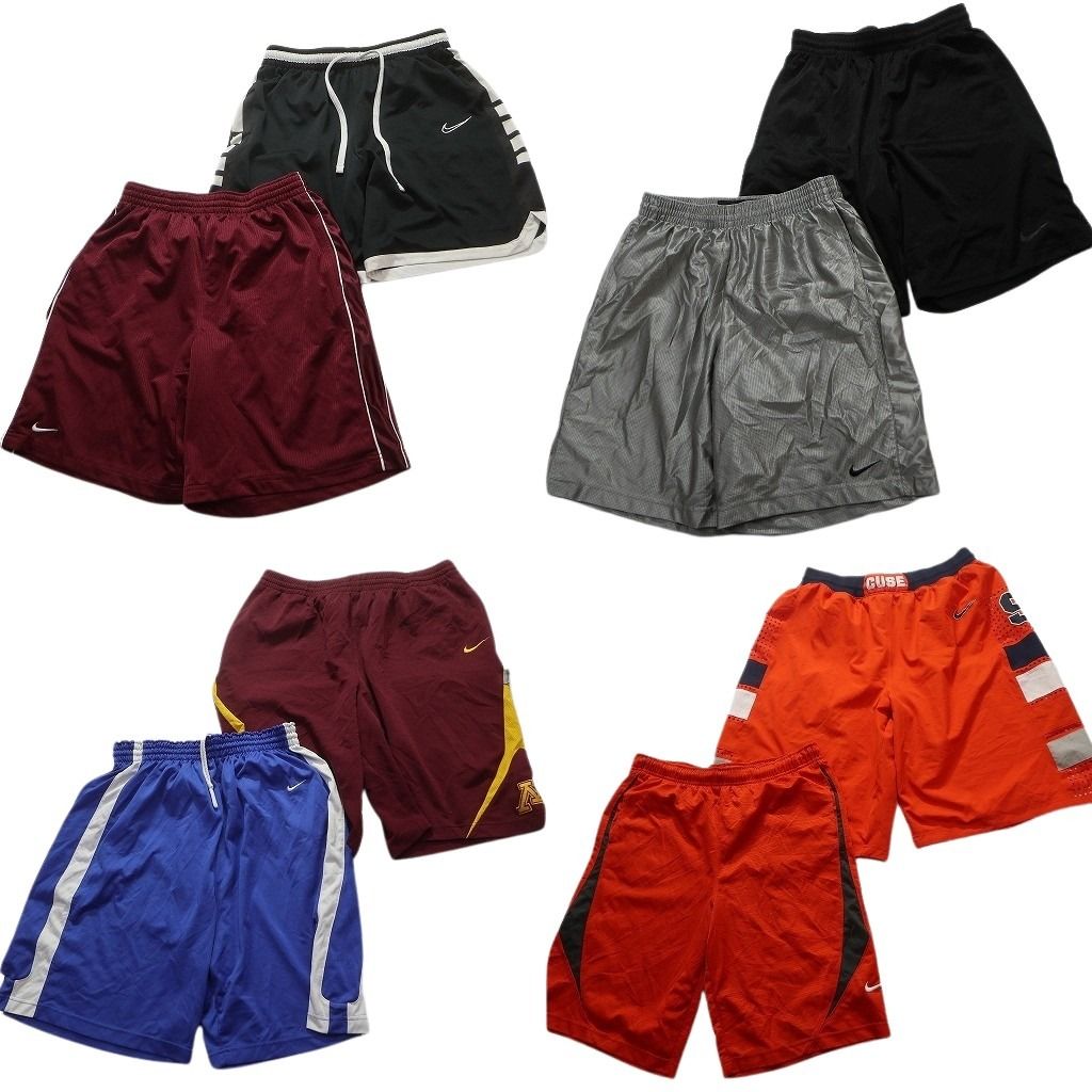 古着卸 ナイキ NIKE バスパン 8枚セット メンズ XL チームロゴ ライン系 ワンポイント 古着 NA4725
