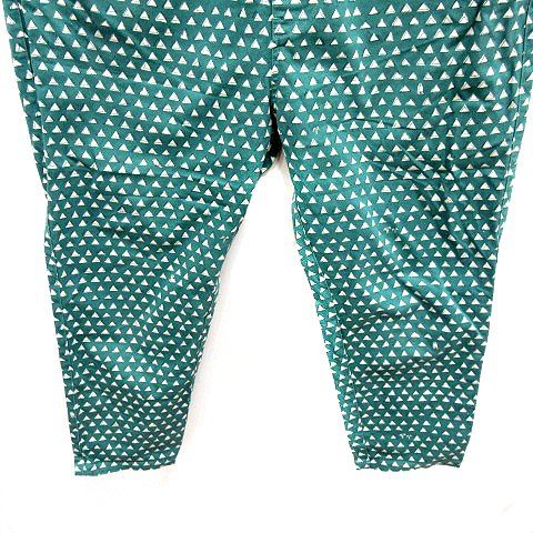 マーブルシュッド marble SUD テーパードパンツ 総柄 緑