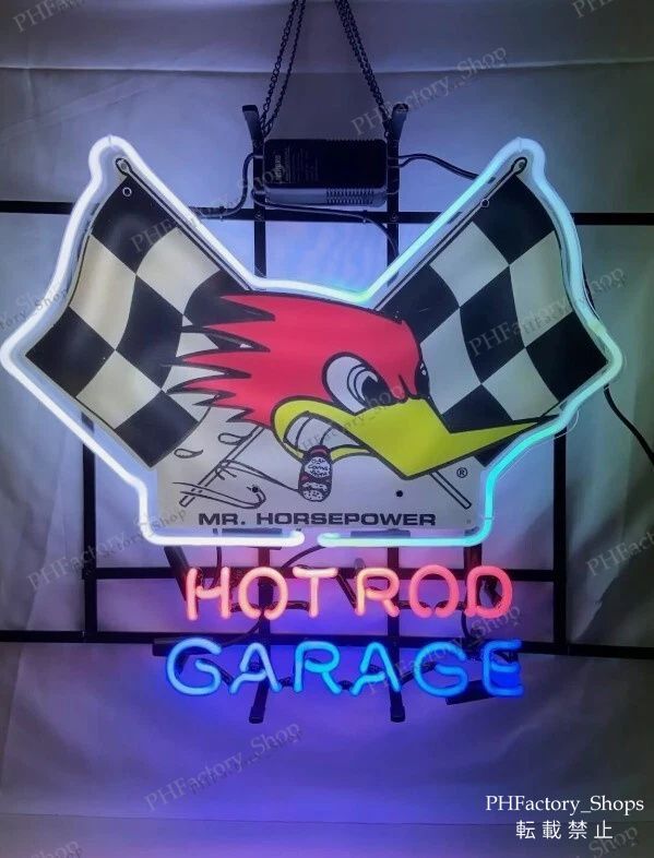 ネオンサイン Hot Rod Garage Racing ネオン看板 照明 Neon Sign