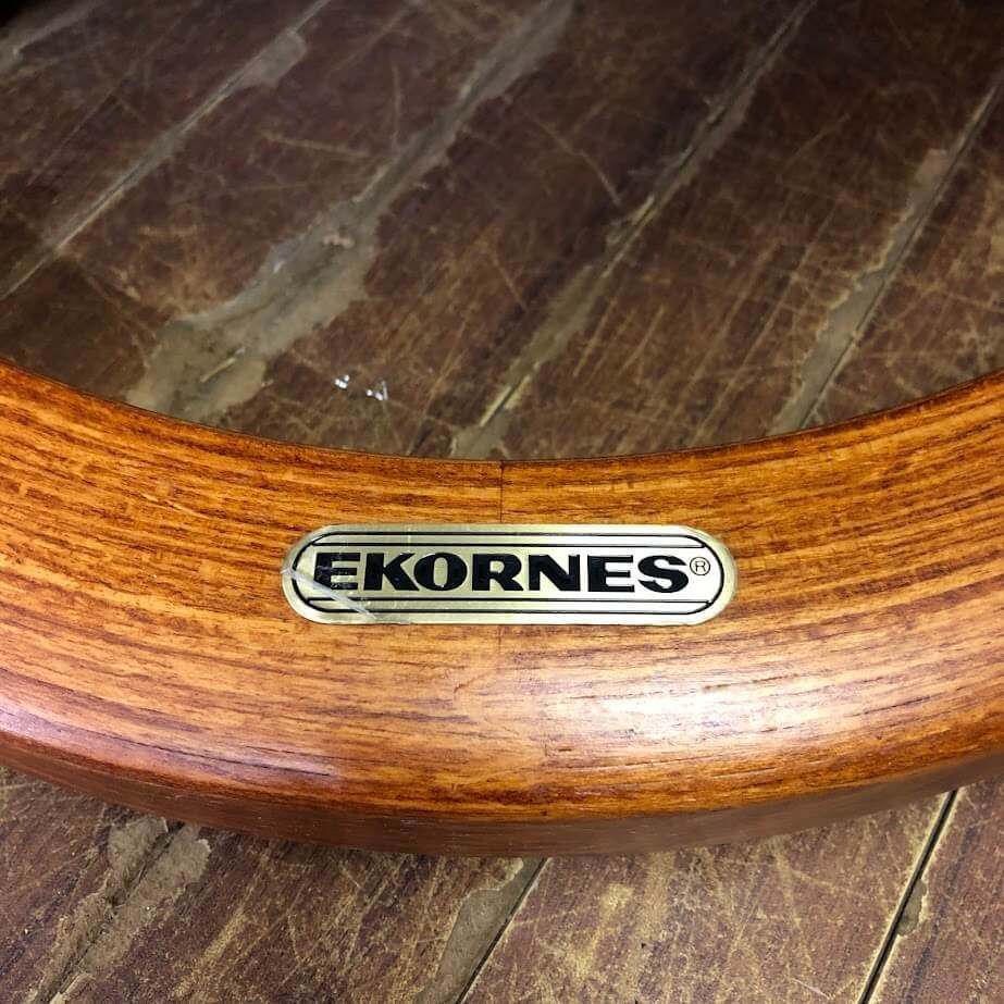ss7171 【中古】エコーネス オットマン レザー ベージュ 木脚 EKORNES 