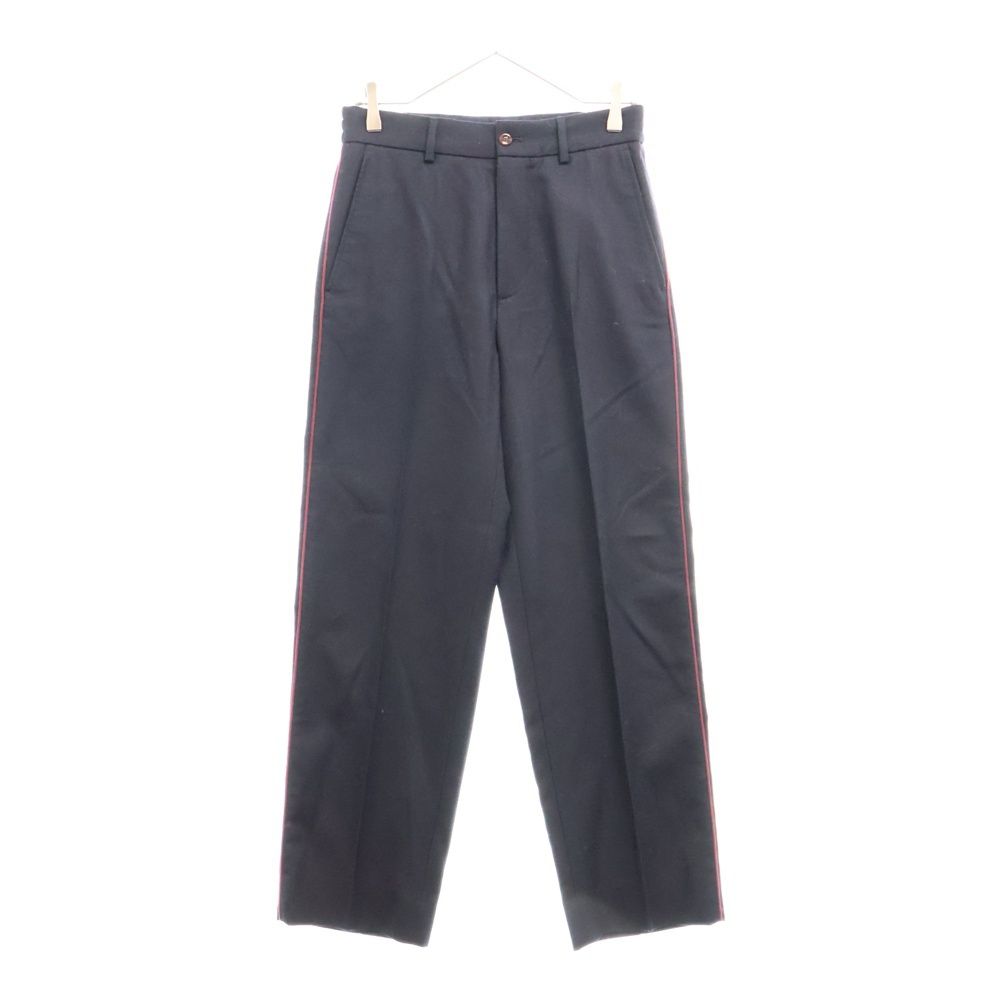GUCCI (グッチ) サイドライン ウールスラックスパンツ ネイビー 645916