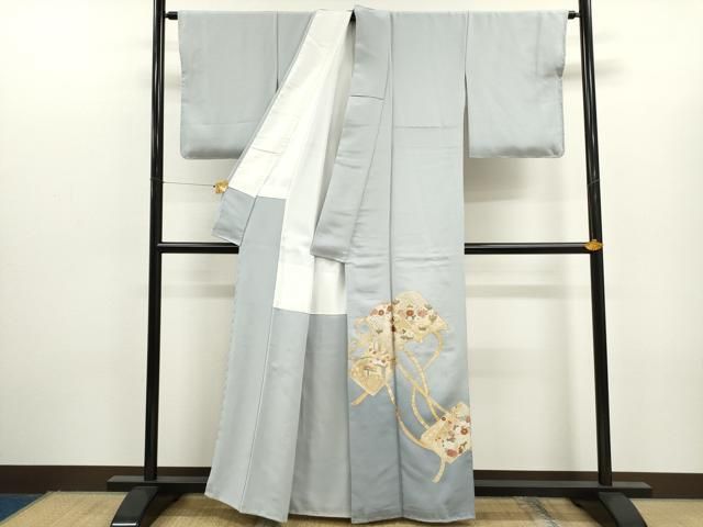 平和屋着物●中国三大刺繍　蘇州刺繍　色留袖　冊子吉祥宝尽くし花文　暈し染め　金彩　正絹　逸品　CAAR6556ze 平和屋着物○中国三大刺繍 蘇州刺繍 色留袖 冊子吉祥宝尽くし花文 暈し