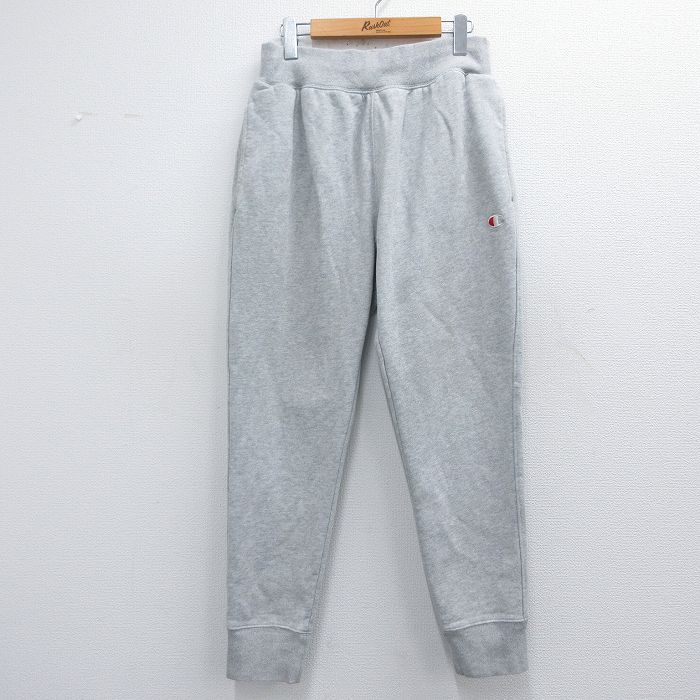 W27/古着 チャンピオン Champion リバースウィーブ スウェット パンツ メンズ ワンポイントロゴ グレー 25feb07 中古 ボトムス ロング