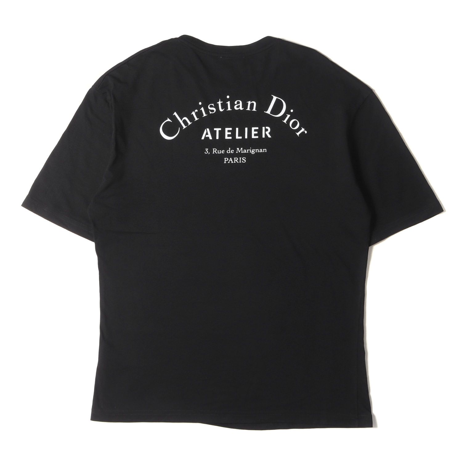 Dior HOMME ディオールオム Tシャツ サイズ:M ワンポイント バック ATELIER ロゴ プリント クルーネック 半袖Tシャツ ブラック  黒 トップス カットソー イタリア製【メンズ】 - メルカリ