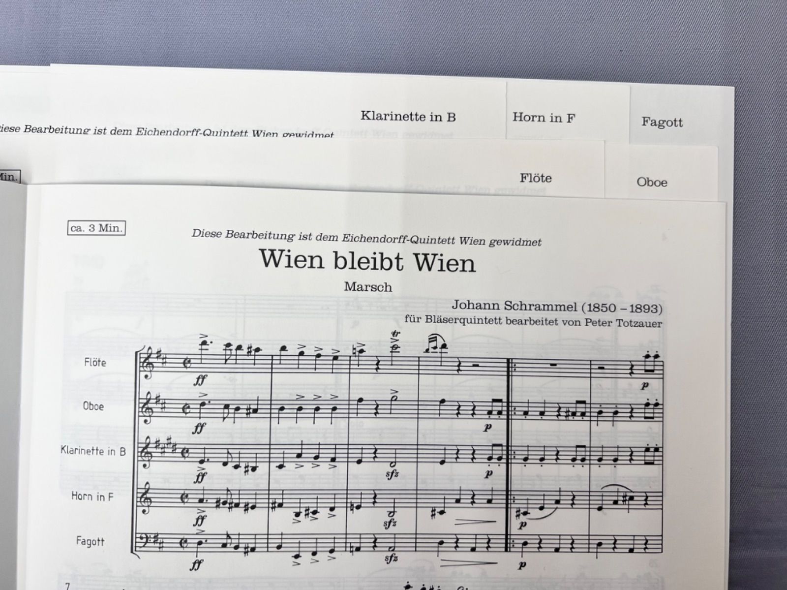 ウィーンはいつもウィーン 吹奏楽楽譜-