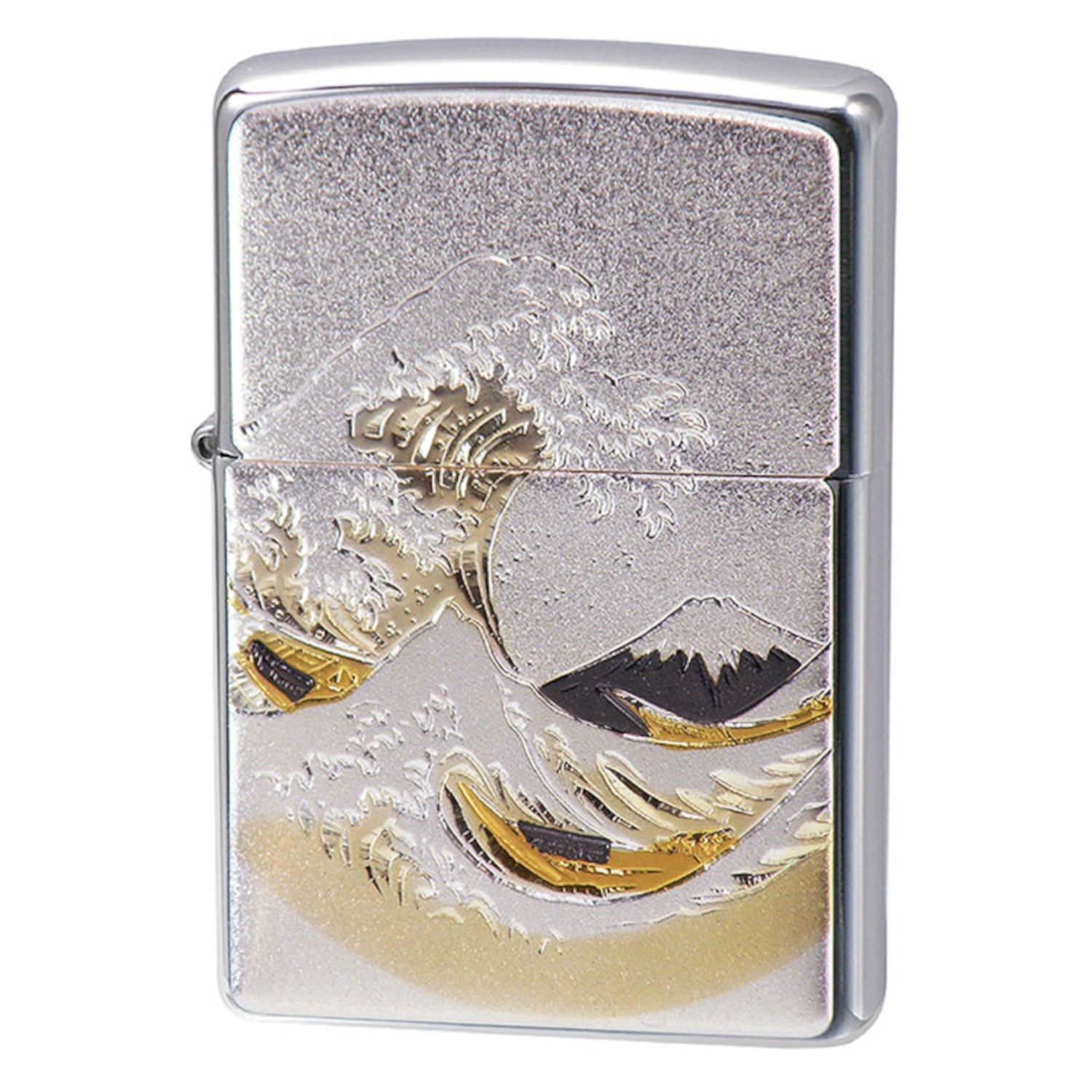 ZIPPO 電鋳板 波富士 富士山 ジッポー ライター ジッポ Zippo オイル 