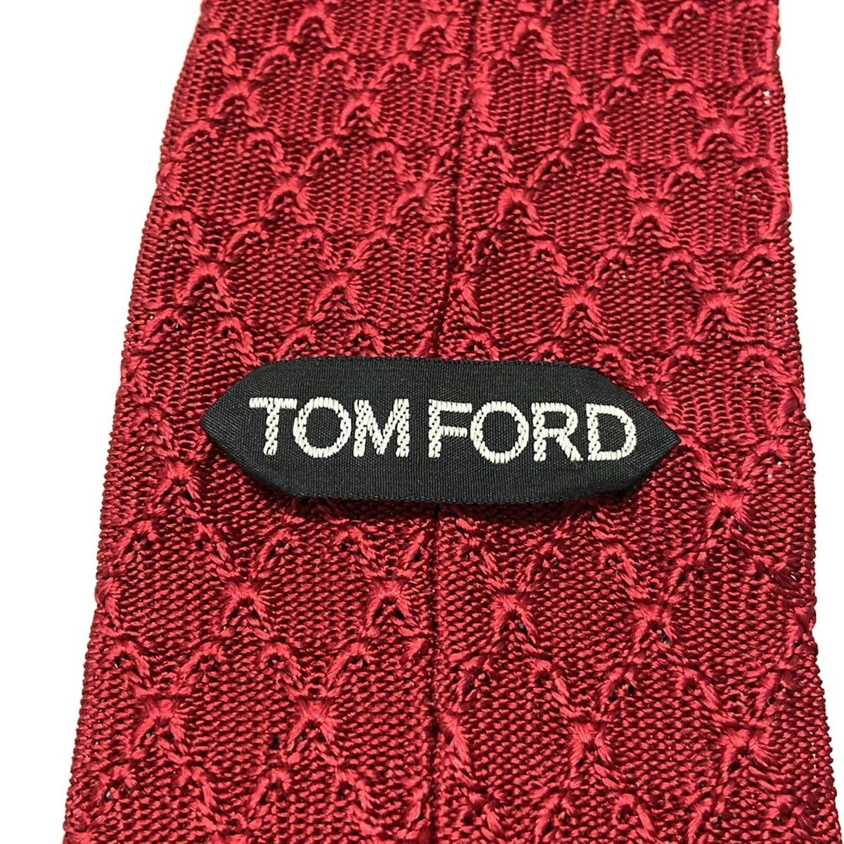TOMFORD トムフォード　ネクタイ　ドット　刺繍 TOM FORD (トムフォード) シルク100％ ドット ネクタイ メンズ