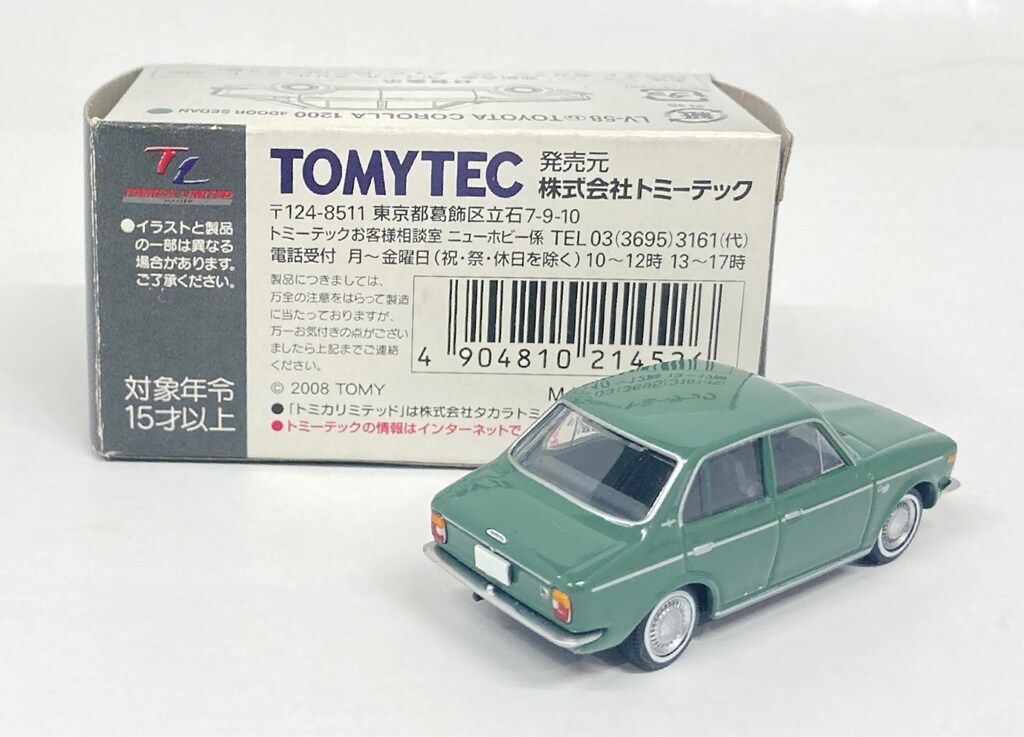 【新品】TOMICA LIMITED VINTAGE トヨタカローラ 1200。 TOMICA LV-58a TOYOTA COROLLA 1200 4DOOR SEDAN 1:64 SCALE