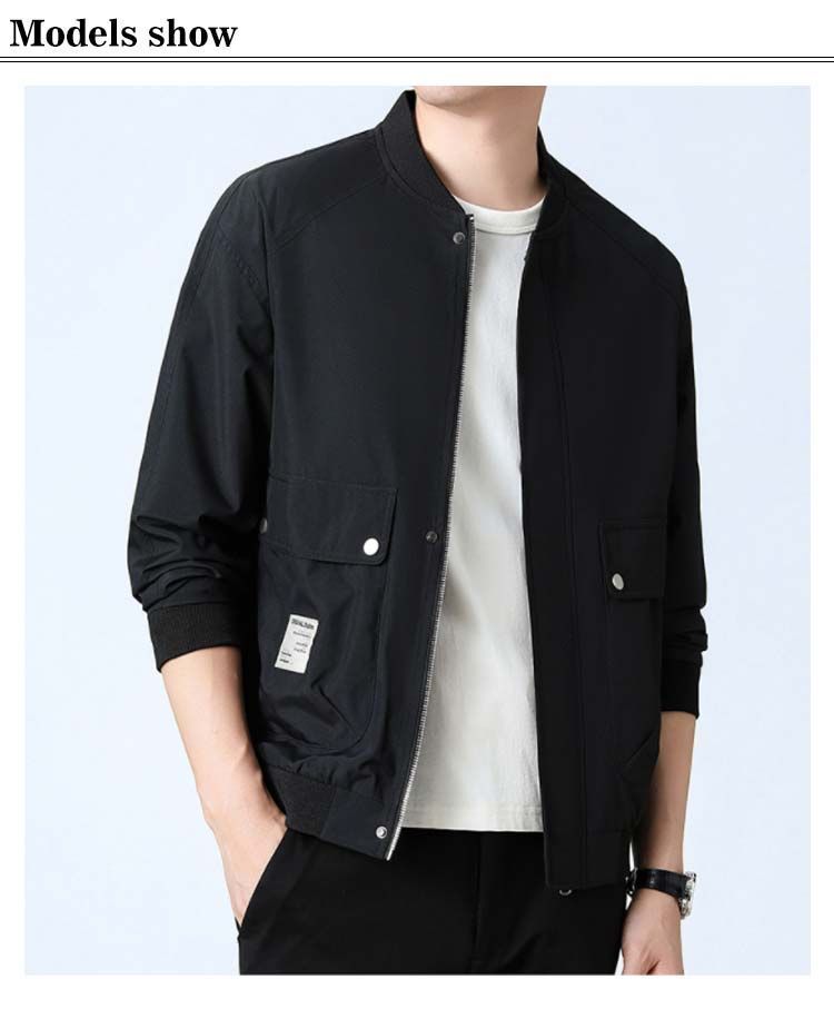 最短当日発 長袖 アメカジ ブルゾン ジャンパー メンズ 無地 送料無料 スタジャン 立ち襟 コート 薄手 ライトアウター 秋物 春服 お洒落 シンプル カジュアル ジャケット ストリート スタジアムジャンパー tomin596155 【90％OFF超高級ブランド】
