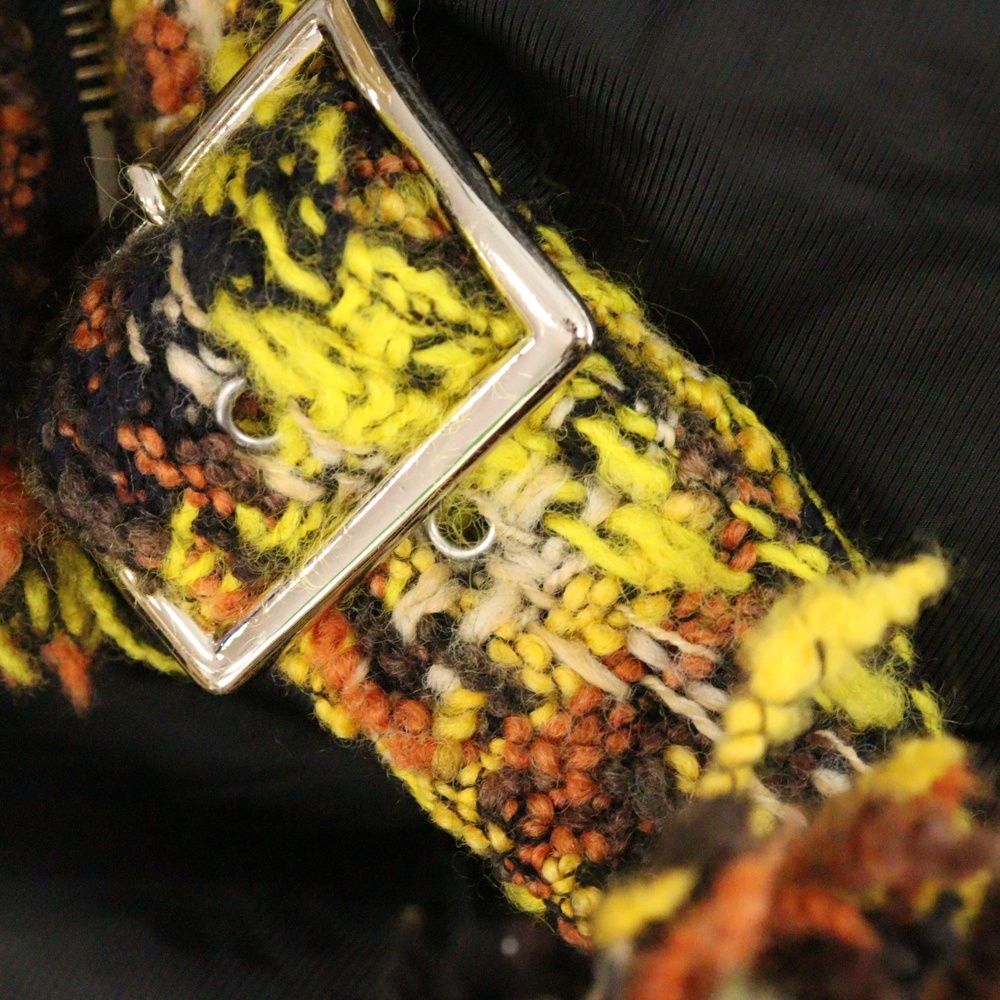 MIHARAYASUHIRO - MIHARA YASUHIRO ミハラヤスヒロ TWEED RAIDERS JACKET 総柄ツウィード 袖フリンジ ライダースジャケット イエロー/ブラック レディース 82221235 MIHARA YASUHIRO (ミハラヤスヒロ) TWEED RAIDERS JACKET 総柄