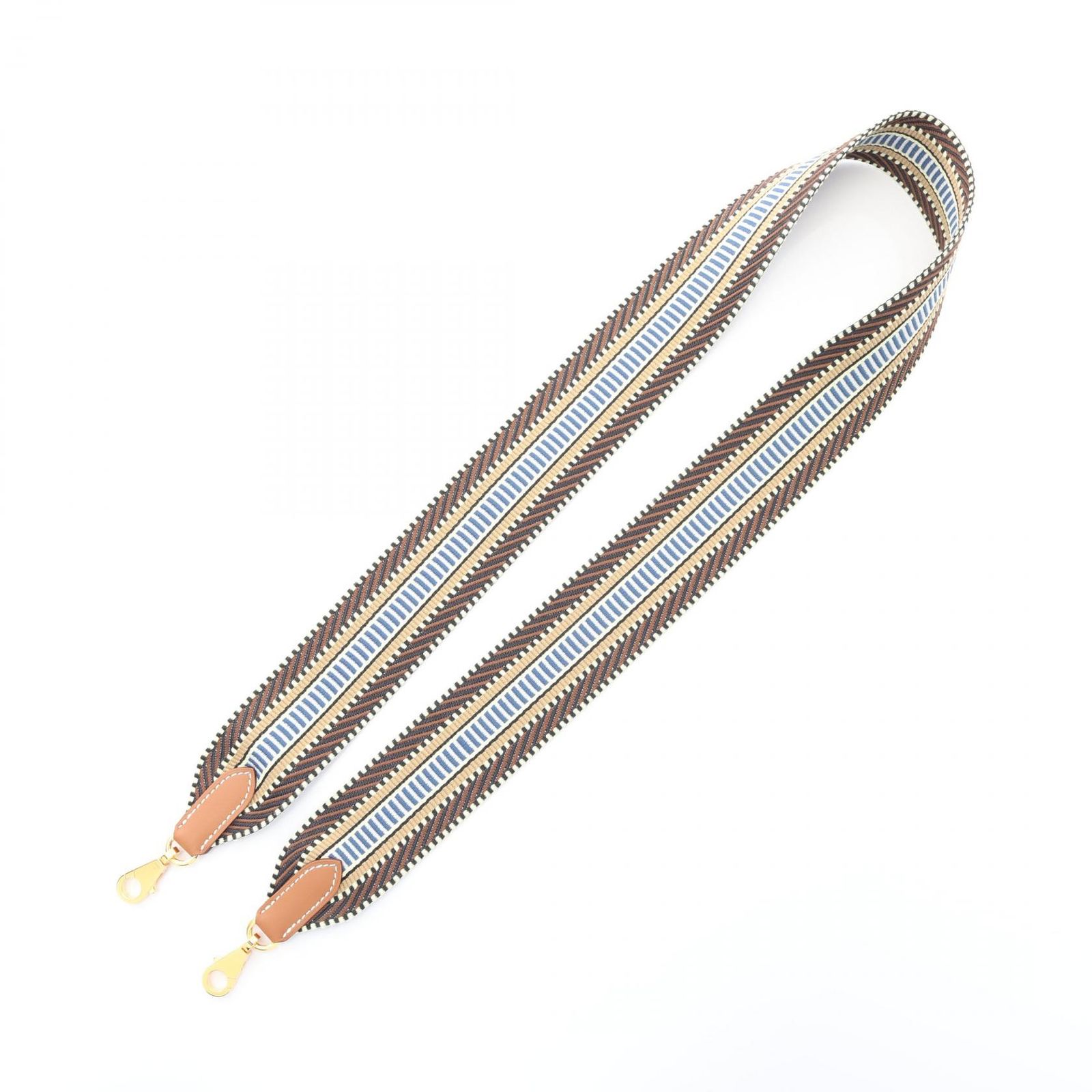 エルメス HERMES ショルダーストラップ バンドリエール サングル カヴァル ブラウン系 キャンバス バンドリエール サングル カヴァル レディース ♥