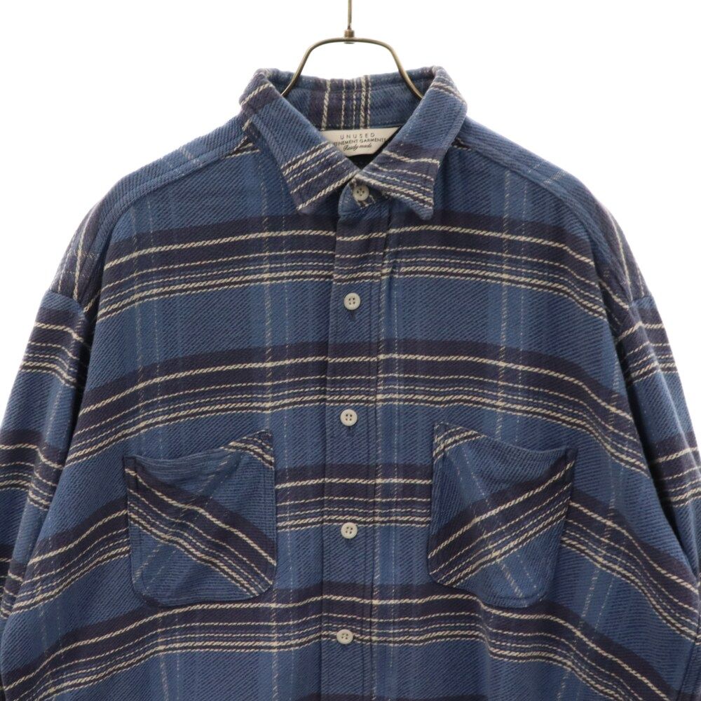 UNUSED (アンユーズド) 18AW Zip Up Check Flannel Shirt ジップアップ 