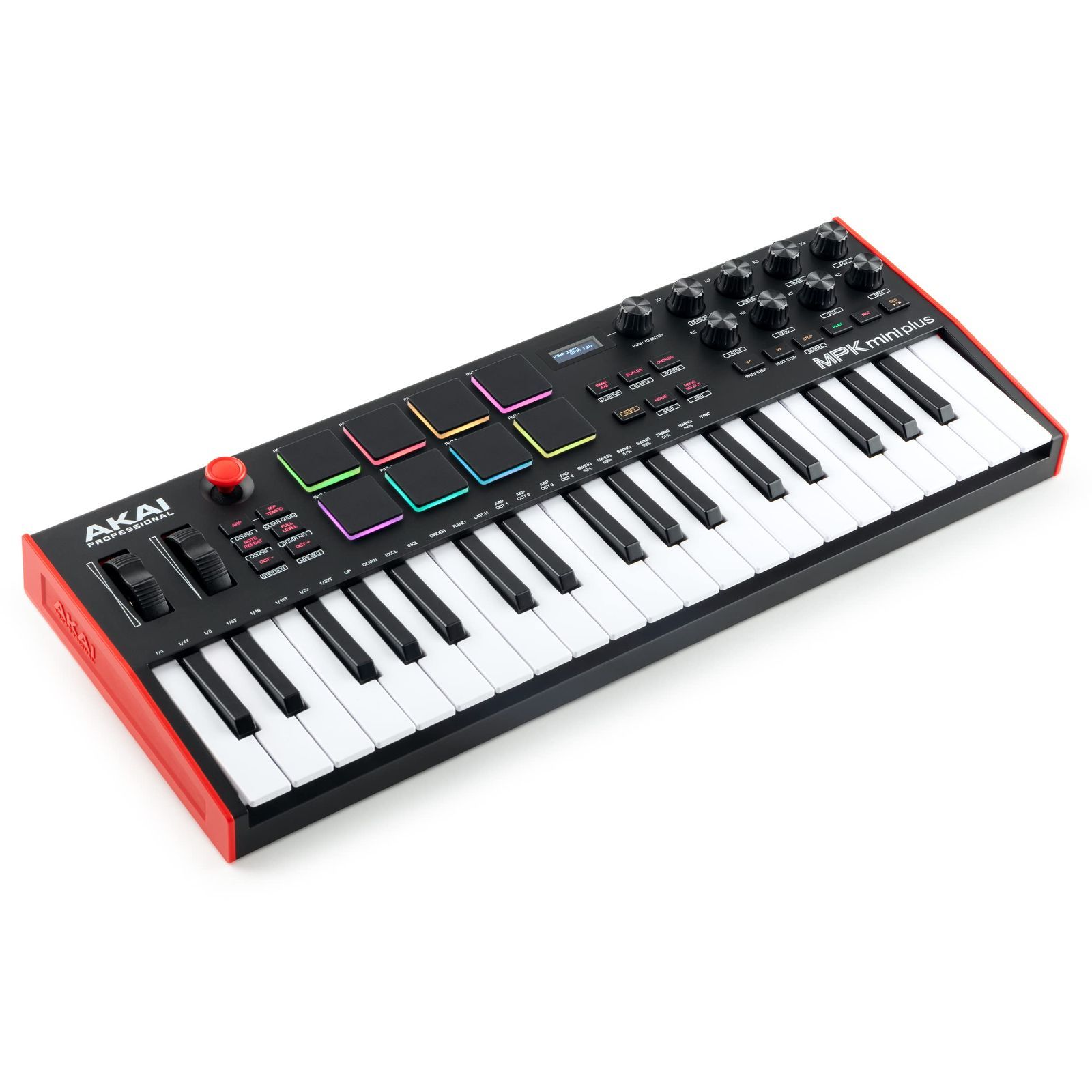 Akai Professional アカイプロ 37鍵 USB MIDIキーボード コントローラー MPCパッドx8 CV Gate MIDI ステップ シーケンサー 音楽制作ソフトウェア付属 Mac Window PC対応 MPK Mini plus ブラ