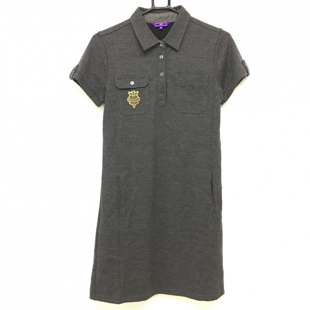 BEAMS GOLF ポロシャツワンピース 超美品】ビームスゴルフ 半袖ポロワンピース グレー 胸ポケット