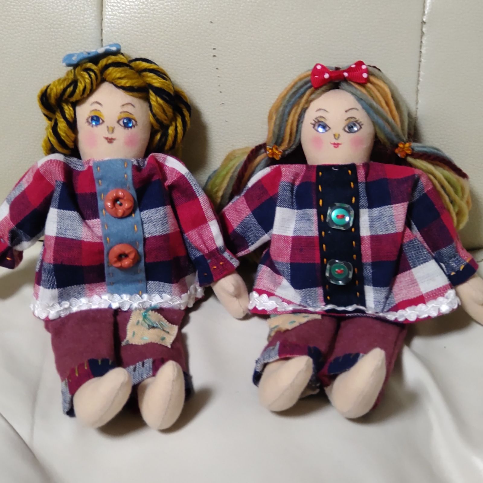 24cm 男の子女の子ペア カントリードール 布の人形 - メルカリ