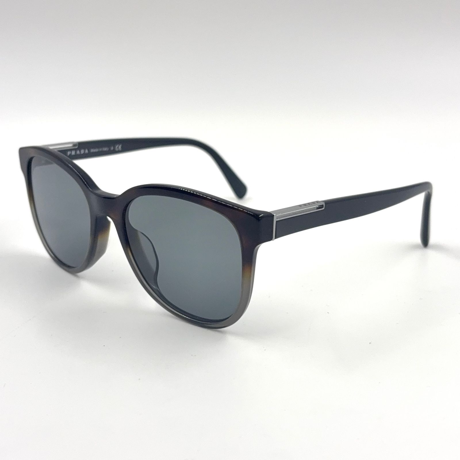 PRADA SPR O8U-F 54□19 ベッコウ柄 プラスチック グレー サングラス