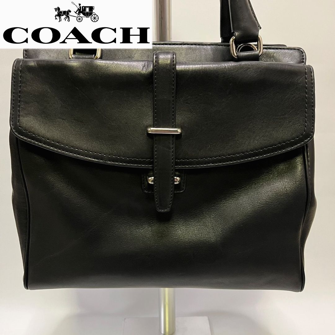 美品】COACH コーチ 2WAY ショルダーバッグ ハンドバック ブラック  