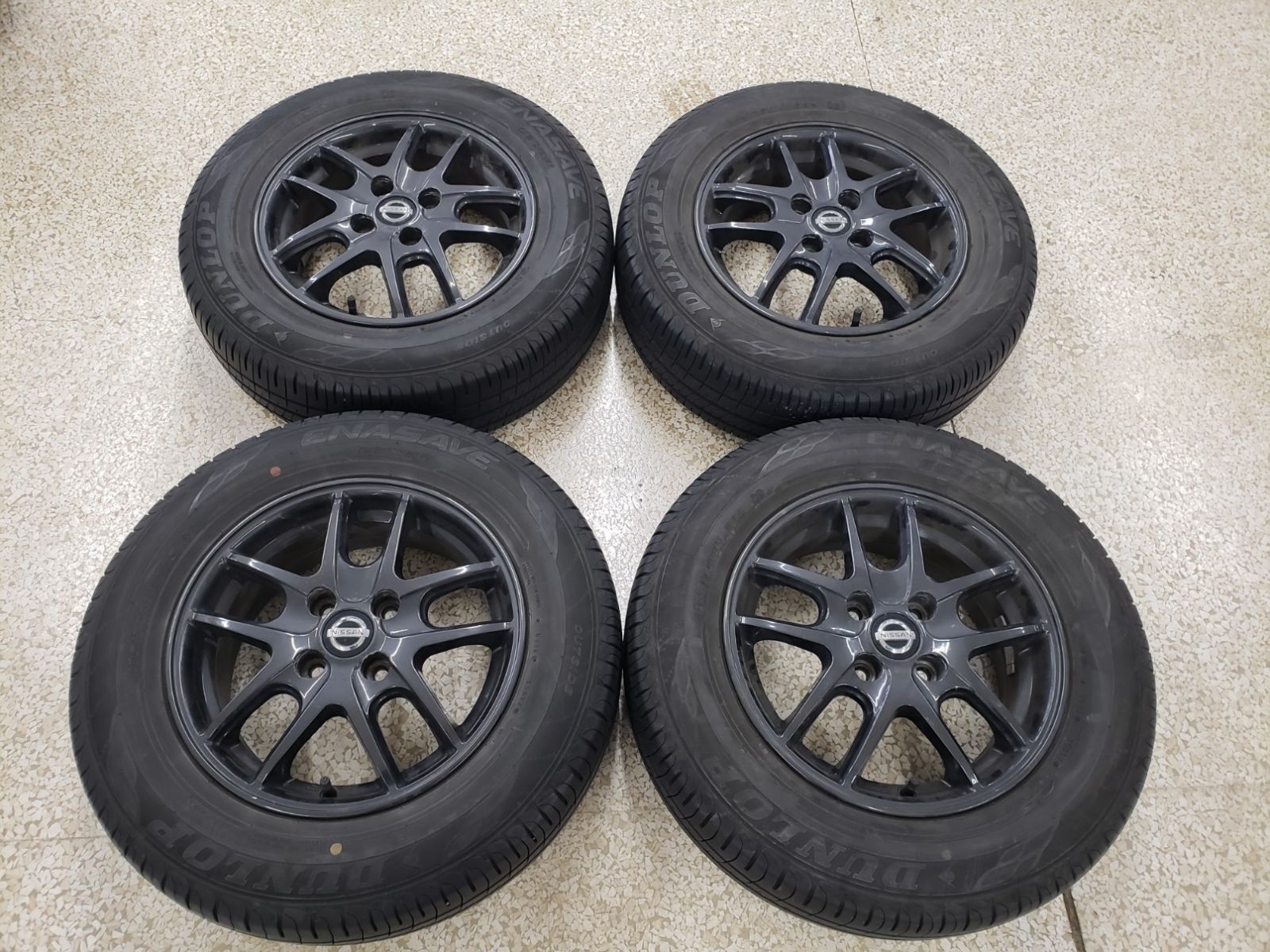 ◎超 日産 ノート オプション Estiro14in 5.5j 40 100|4H 国産 バリ溝 185|70R14 ガンメタ 日産純正 エスティーロ E12 ノート